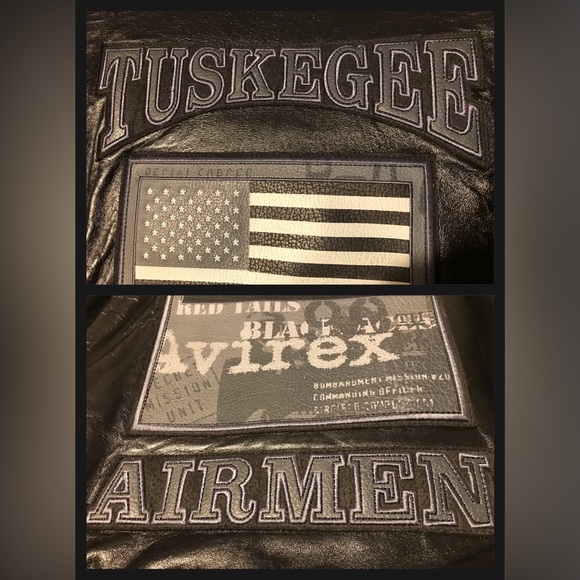 Vintage 2002 AVIREX NY TUSKEGEE AIRMEN BOMBER LEATHER Jacket 3XL RECEIPT Supreme - Picture 15 of 16